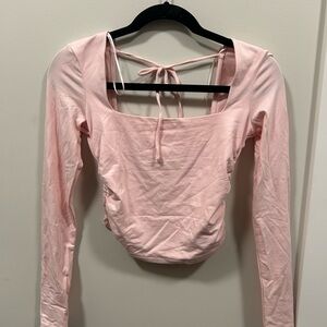 garage backless Long Sleeve Top